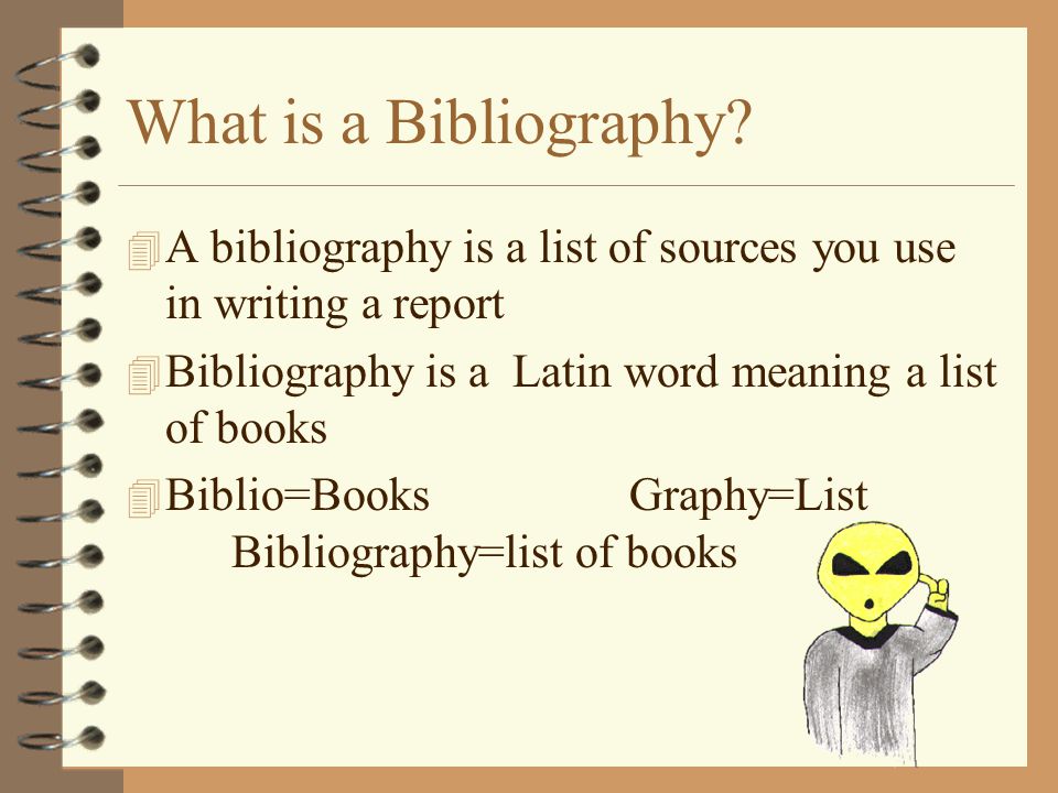 Writing a best sale bibliography